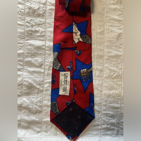 Tie Mike Luckovich’ Election Collection Democrat Clinton Red Blue 4” - Picture 5 of 7